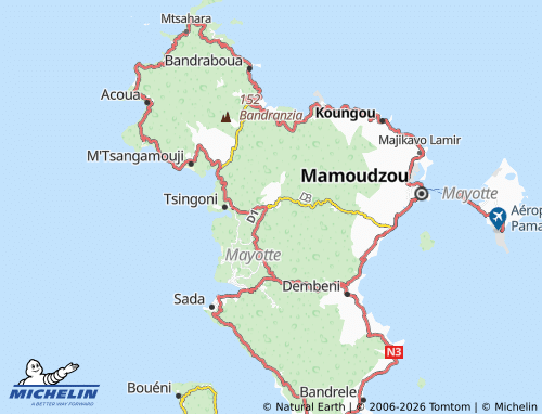 MICHELIN Combani map - ViaMichelin