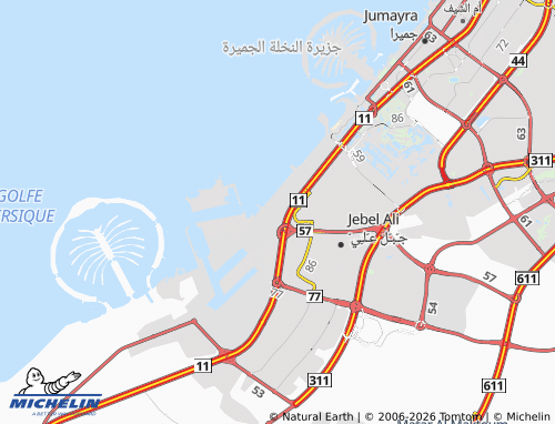 MICHELIN Jebel Ali Third map - ViaMichelin