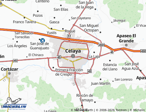 Mapa MICHELIN Celaya - ViaMichelin