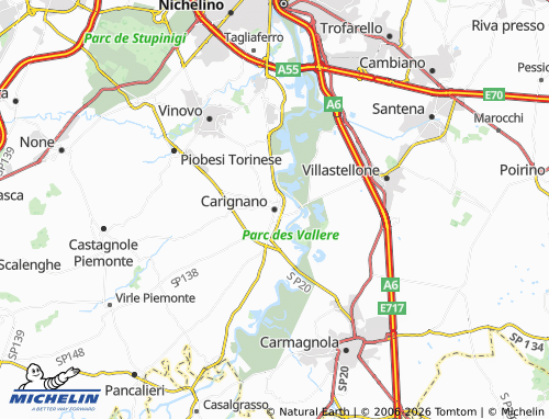 Mappa MICHELIN Carignano - ViaMichelin