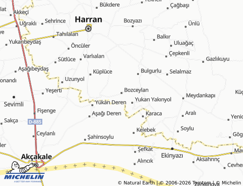 MICHELIN Bozceylan map - ViaMichelin