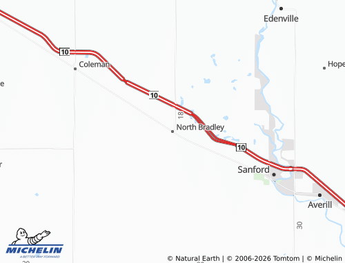 Kaart MICHELIN North Bradley - ViaMichelin