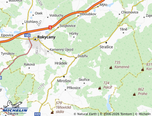 Mappa MICHELIN Dobřív - ViaMichelin