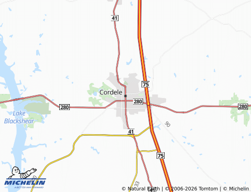 Carte MICHELIN Cordele - ViaMichelin