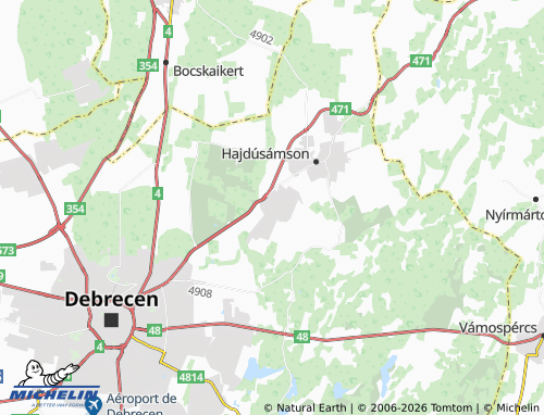Mapa MICHELIN Sámsonkert - ViaMichelin