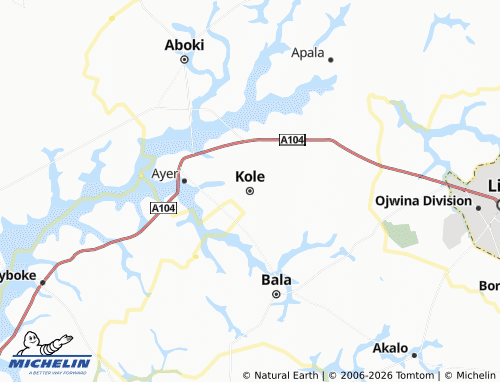 Carte MICHELIN Kole - ViaMichelin