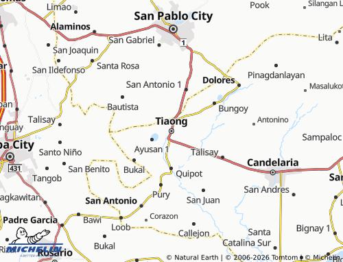 MICHELIN Tiaong map - ViaMichelin