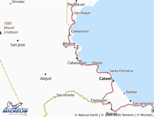 MICHELIN Cabasagan map - ViaMichelin