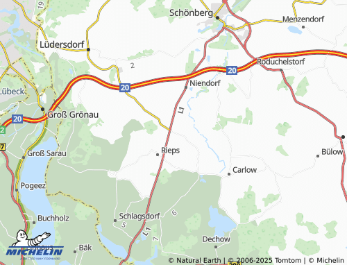 MICHELIN-Landkarte Raddingsdorf - ViaMichelin