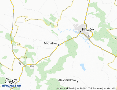 MICHELIN Michałów map - ViaMichelin