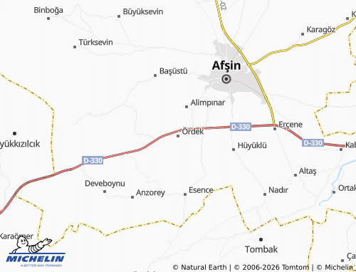 MICHELIN Ördek map - ViaMichelin
