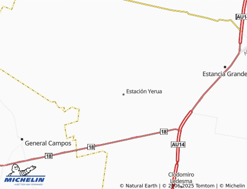 MICHELIN Estación Yerua map - ViaMichelin