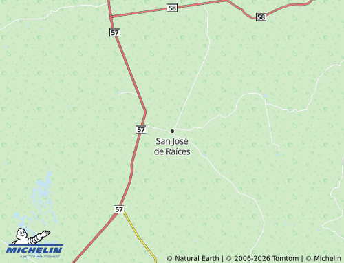 Mappa MICHELIN San José de Raíces - ViaMichelin