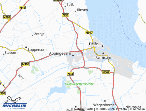 MICHELIN-Landkarte Appingedam - ViaMichelin