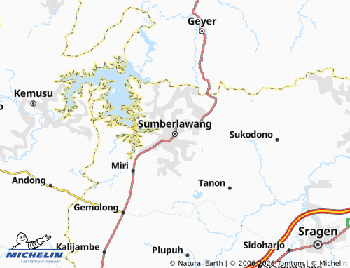 Carte MICHELIN Sumberlawang - ViaMichelin