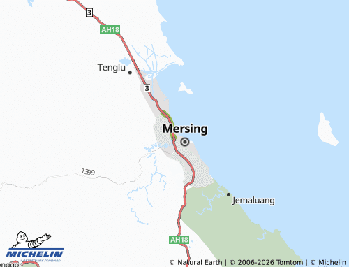 MICHELIN Mersing Kanan map - ViaMichelin