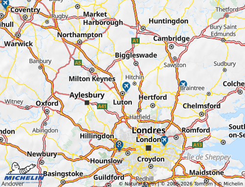Carte MICHELIN Luton - ViaMichelin