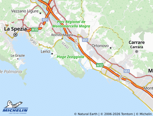 MICHELIN Ameglia map - ViaMichelin