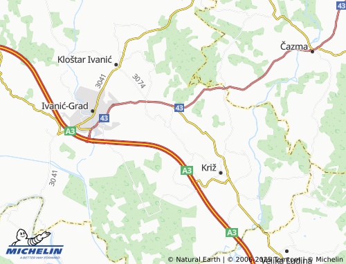 MICHELIN Deanovec map - ViaMichelin