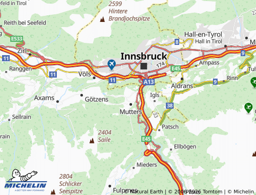Mapa MICHELIN Natters - ViaMichelin