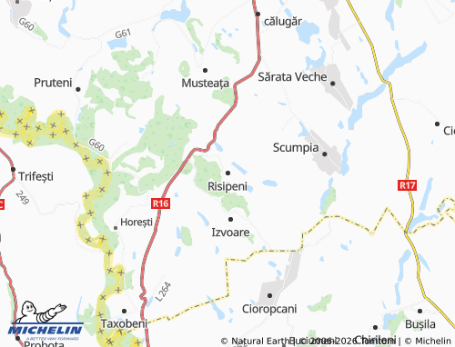 MICHELIN Risipeni map - ViaMichelin