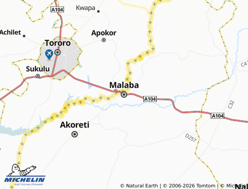 MICHELIN Malaba map - ViaMichelin