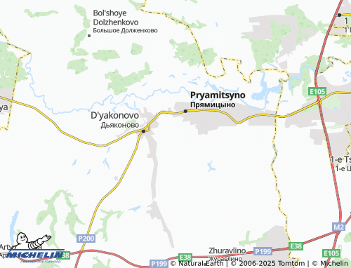 MICHELIN Nizhnyaya Vorobzha map - ViaMichelin