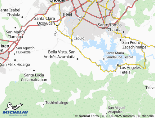 MICHELIN Bella Vista, San Andrés Azumiatla map - ViaMichelin