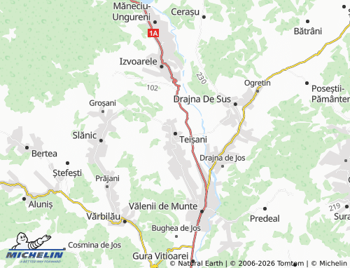 Mapa MICHELIN Teișani - ViaMichelin