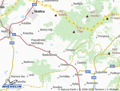 Mappa MICHELIN Koválovec - ViaMichelin