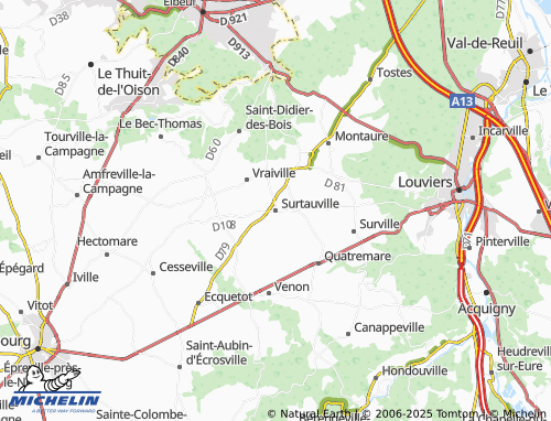 Mapa MICHELIN Surtauville - ViaMichelin