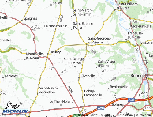 MICHELIN Saint-Jean-de-la-Léqueraye map - ViaMichelin