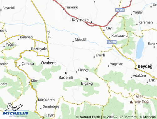 MICHELIN Kemenler map - ViaMichelin