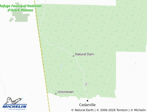 Carte MICHELIN Natural Dam - ViaMichelin