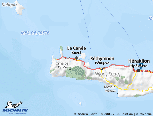 MICHELIN Chania map - ViaMichelin