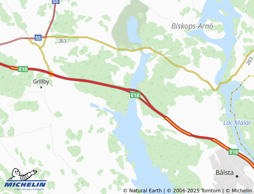 MICHELIN Ekolsund map - ViaMichelin