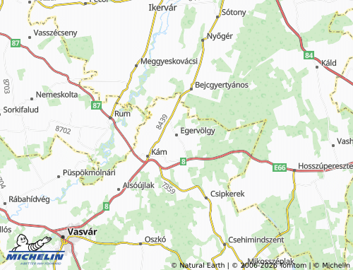 Mappa MICHELIN Egervölgy - ViaMichelin