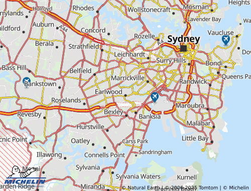 MICHELIN Earlwood map - ViaMichelin