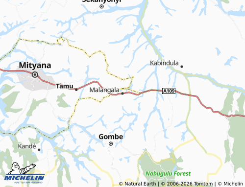 Carte MICHELIN Malangala - ViaMichelin