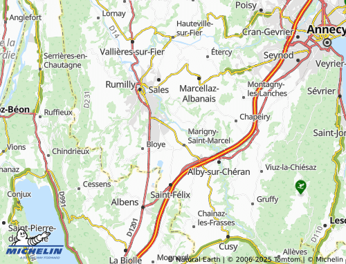 Carte MICHELIN Saint-Marcel - ViaMichelin