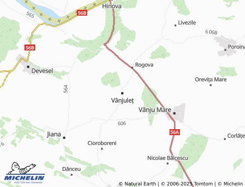MICHELIN Vânjuleț map - ViaMichelin