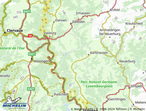 MICHELIN Sevenig bei Neuerburg map ViaMichelin