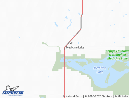 MICHELIN Medicine Lake map - ViaMichelin