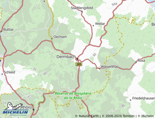 MICHELIN Dermbach map - ViaMichelin