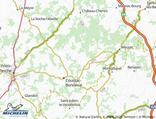 Carte MICHELIN La Gabie de la Poule - ViaMichelin