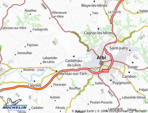 Mapa MICHELIN Castelnau-de-Lévis - ViaMichelin