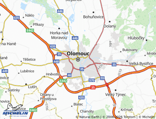 Mapa MICHELIN Olomouc - ViaMichelin