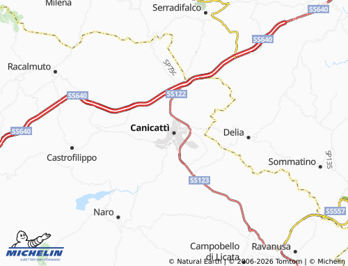 MICHELIN Canicattì map - ViaMichelin