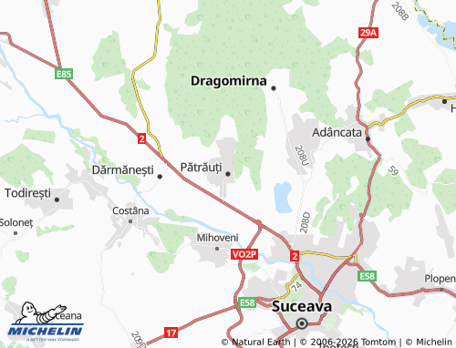 Mapa MICHELIN Pătrăuți - ViaMichelin