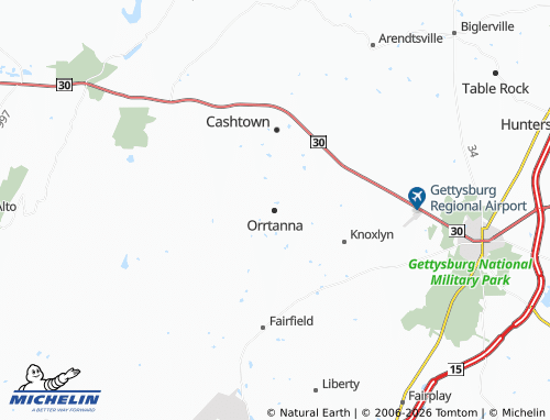 Carte MICHELIN Orrtanna - ViaMichelin